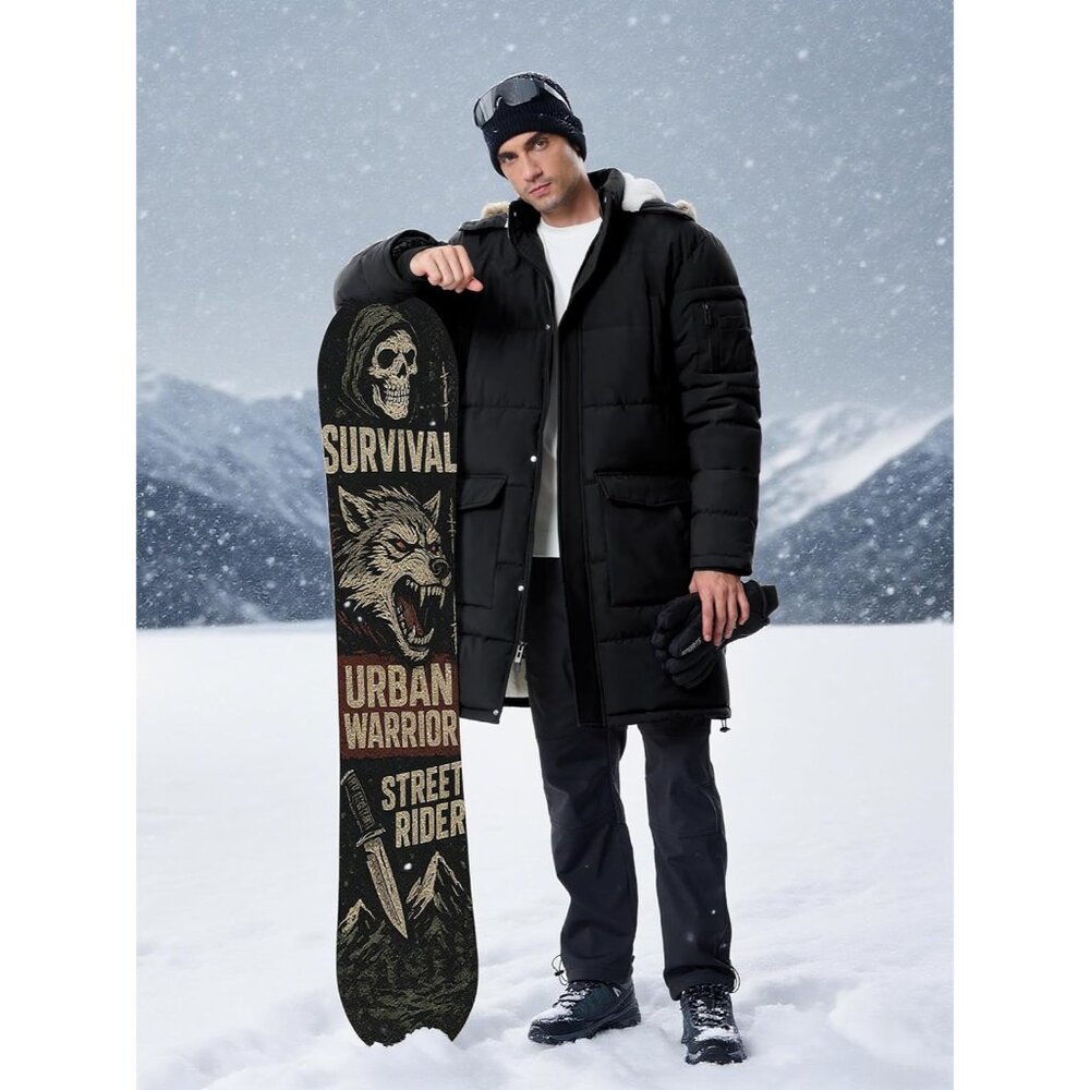 Winter Coats For Men Winter Jackets Water Resistant Warm Thicken Puffy Hooded In - Picture 2 of 6